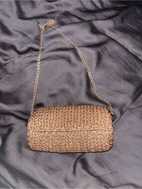 Corliss Gold Crochet Handbag Vintage Boho Glam Luxe Chic Old Money Hollywood